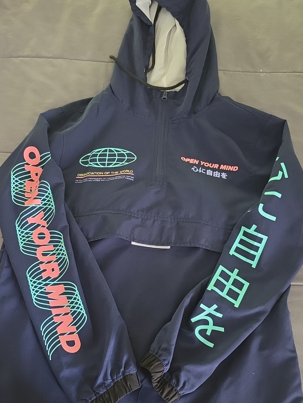 Brooklyn Cloth Navy Zip Hoodie with Black Label